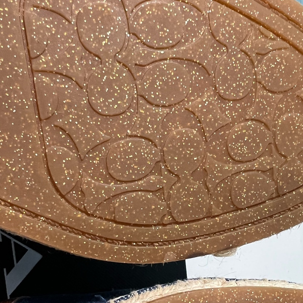 Coach Denim Slip-on Carson ESPADRILLE Size 7B WITH PRAIRIE SOUVENIRS - Picture 13 of 16